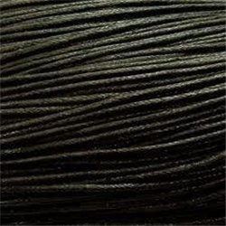 Fil coton ciré noir 1mm  mètre
