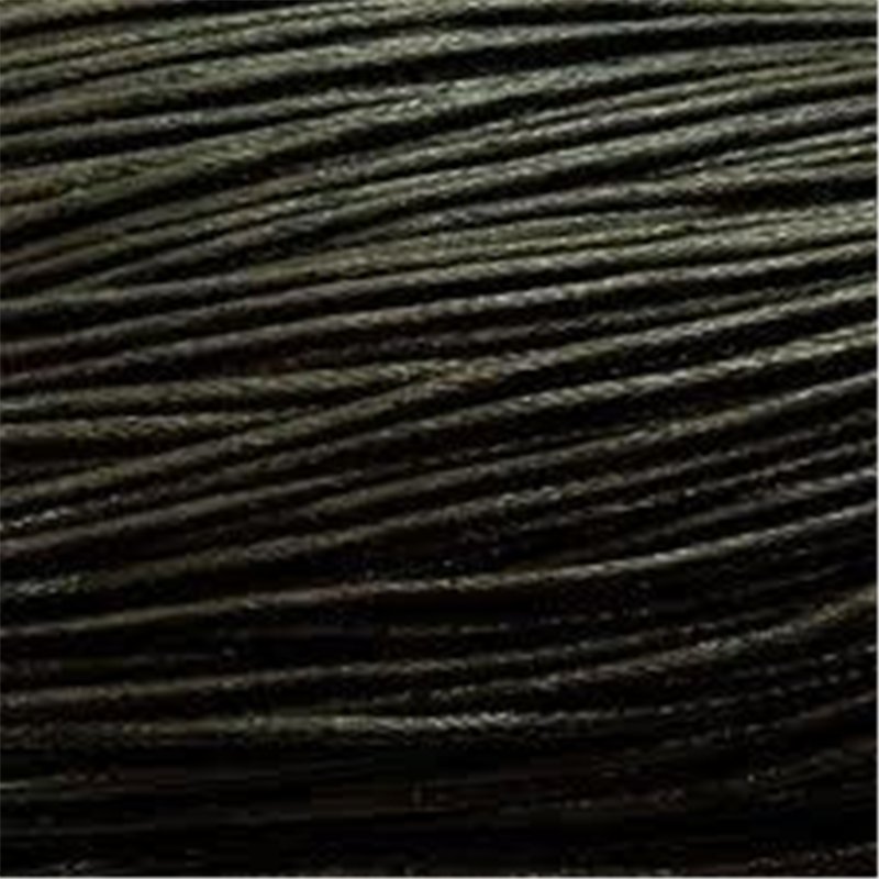 Fil coton ciré noir 1mm  mètre