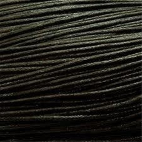 Fil coton ciré noir 1mm  mètre