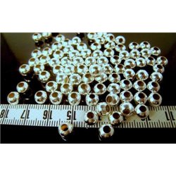 Intercalaire perle 6mm argentée