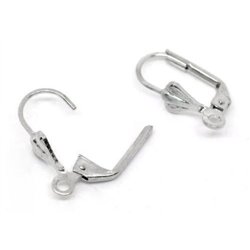 Support boucle d oreille dormeuse argent x2