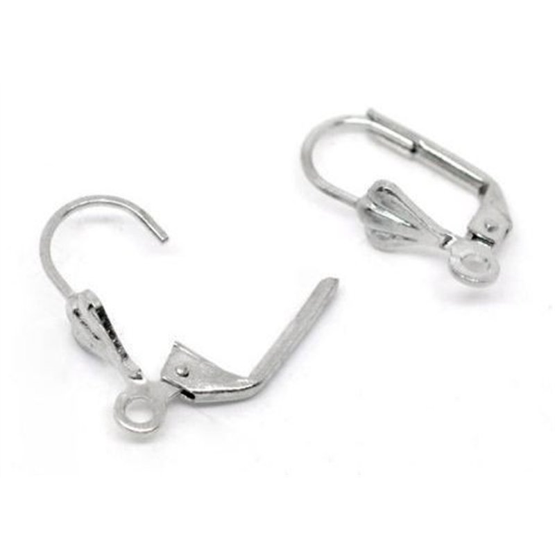 Support boucle d oreille dormeuse argent x2