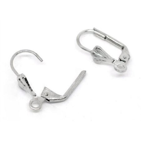 Support boucle d oreille dormeuse argent x2