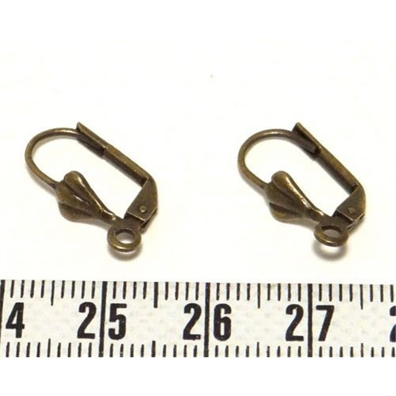 Support boucle d oreille dormeuse bronze x2