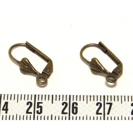 Support boucle d oreille dormeuse bronze x2