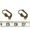 Support boucle d oreille dormeuse bronze x2