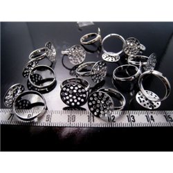 Support bague à grand tablier argenté