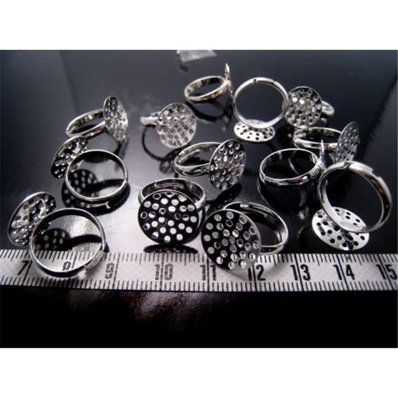 Support bague à grand tablier argenté