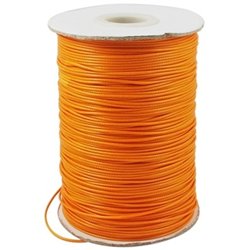 Fil polyester ciré 1mm orange x 1m
