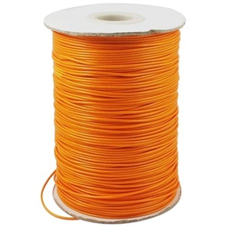 Fil polyester ciré orange 1mm x 1m