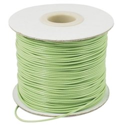 Fil polyester ciré 1mm vert pomme x 1m