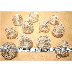 Spirale pendentif 29mm argenté
