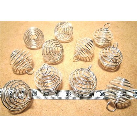 Spirale pendentif 29mm argenté