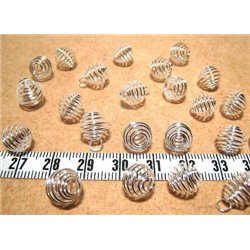Spirale pendentif 9mm argenté
