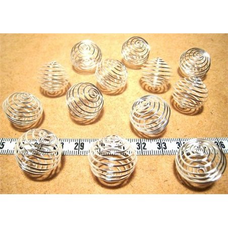 Spirale perle 20mm argenté
