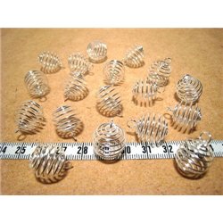 Spirale pendentif 15mm argentée