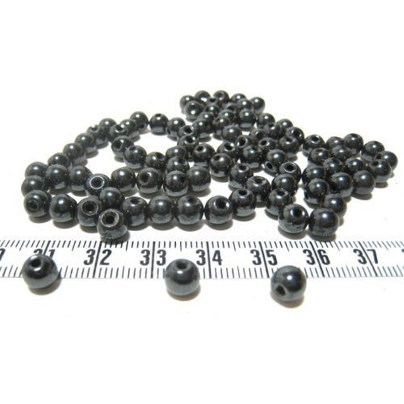 Intercalaire perle 6mm Hématite