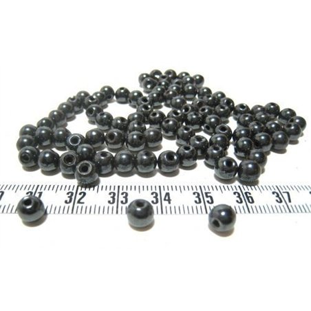 Intercalaire perle 6mm Hématite