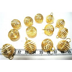 Spirale pendentif 15mm dorée