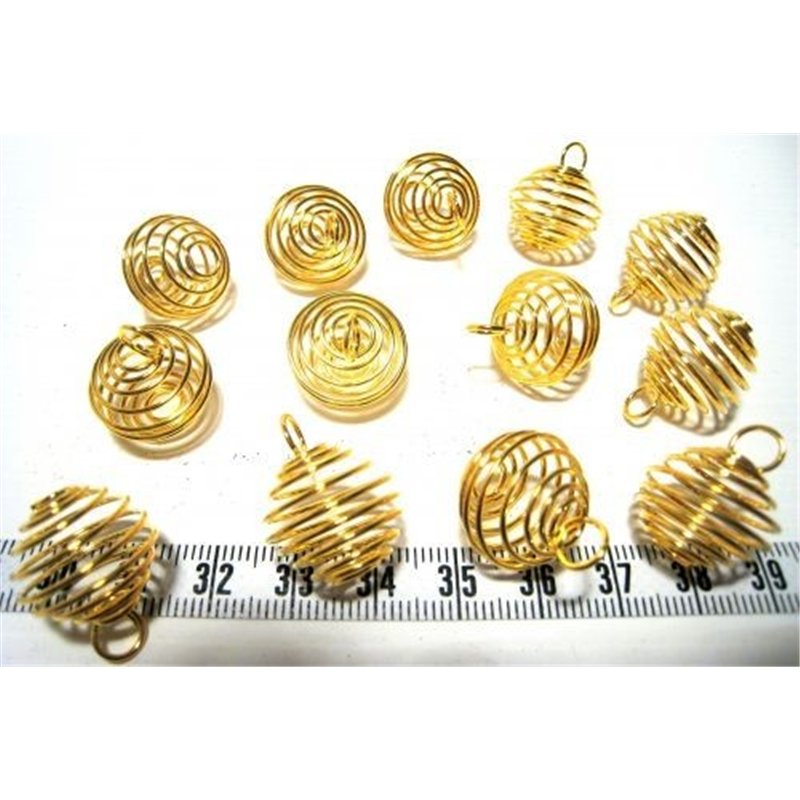 Spirale pendentif 15mm dorée