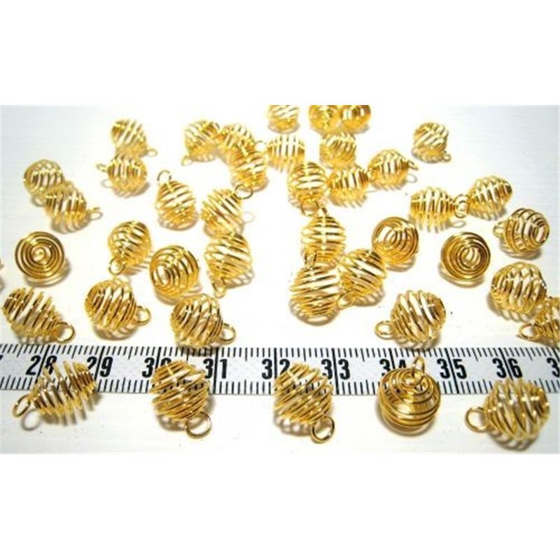 Spirale pendentif 9mm dorée