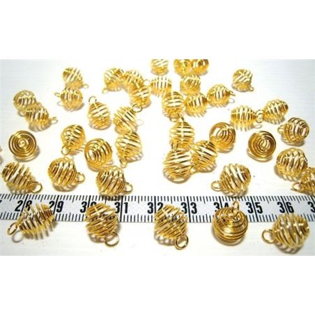 Spirale pendentif 9mm dorée