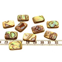 Nacre abalone pastille rectangle