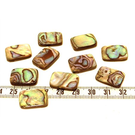 Nacre abalone pastille rectangle