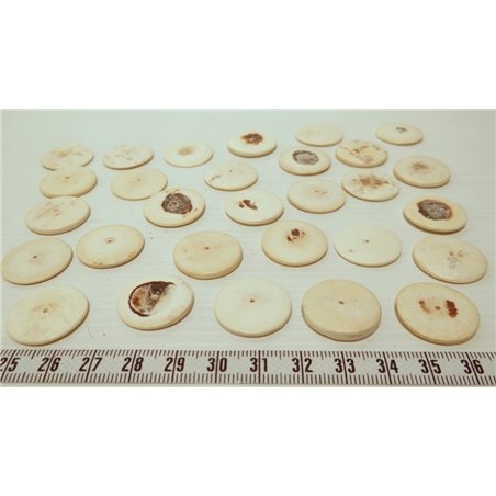 Coco disque 20mm blanc