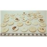 Coco disque 20mm blanc