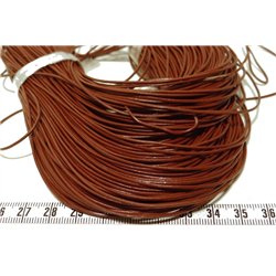 Fil de cuir 1mm marron x 1m