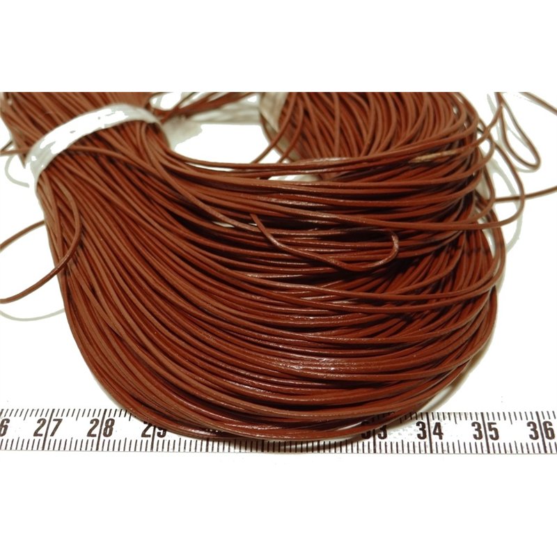 Fil de cuir 1mm marron x 1m