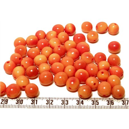 Tagua perle  9mm orange