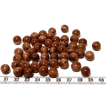 Tagua perle  9mm marron