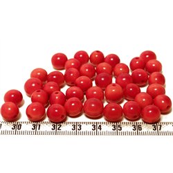 Tagua perle  9mm rouge