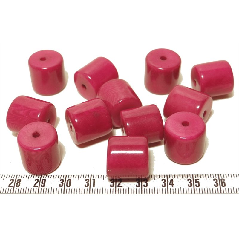 Tagua cylindre rose x1