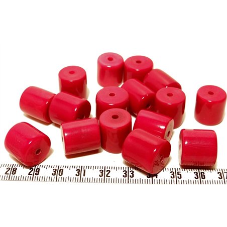 Tagua cylindre rouge x1