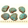 Tagua lame  marbrée grande bleu