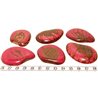 Tagua lame  marbrée grande rose