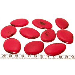 Tagua lame  marbrée  moyenne rouge