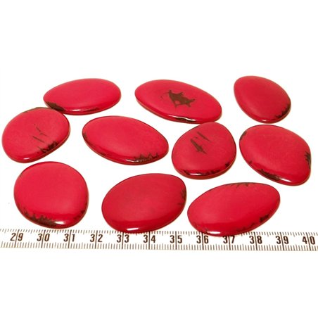 Tagua lame  marbrée  moyenne rouge