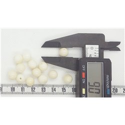 Tagua perle  9mm blanc