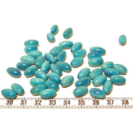 Tagua olive 12mm bleu