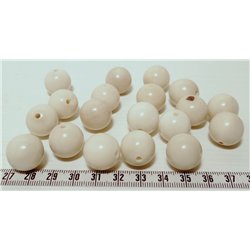 Tagua perle 15mm blanc