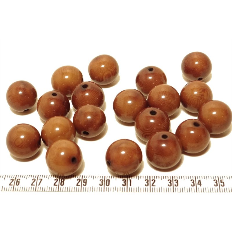 Tagua perle 15mm marron