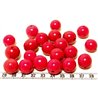 Tagua perle rouge 15mm  x1