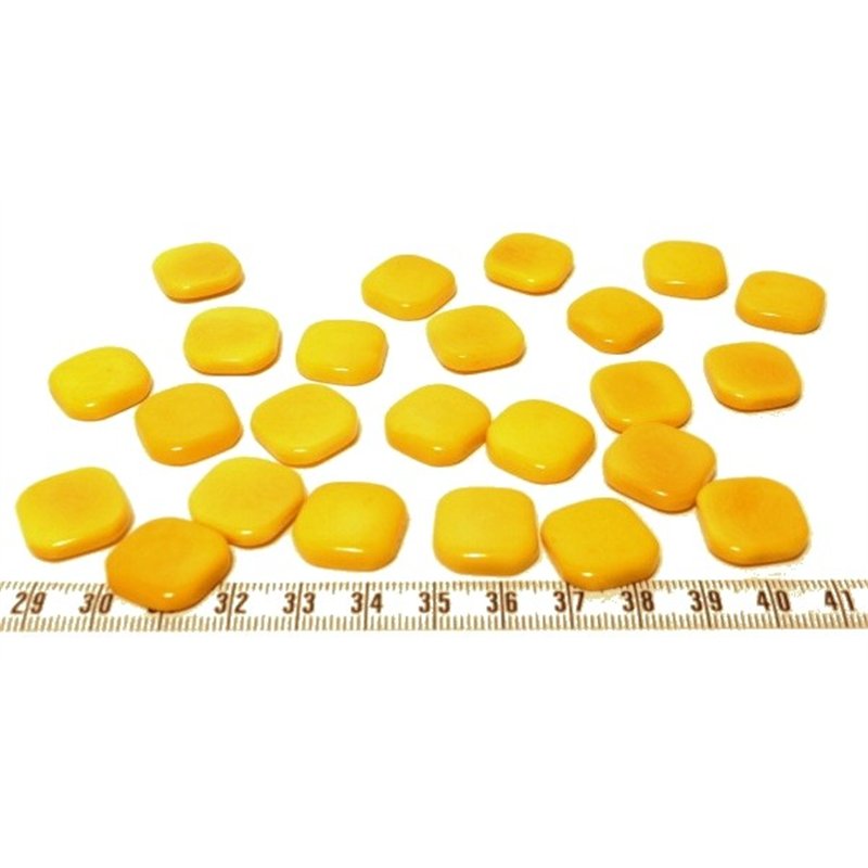 Tagua carre 15mm jaune