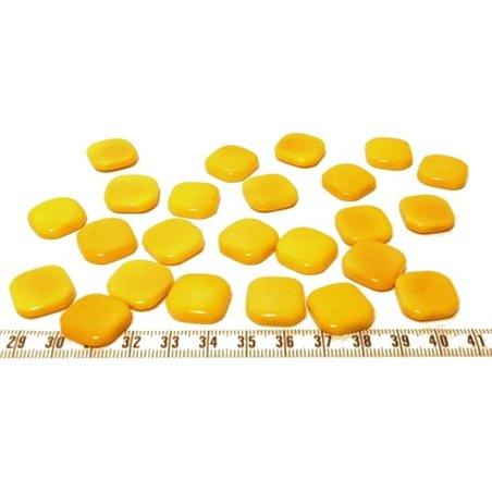 Tagua carre 15mm jaune