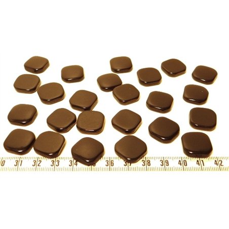 Tagua carre 15mm noir