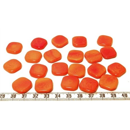 Tagua carre 15mm orange